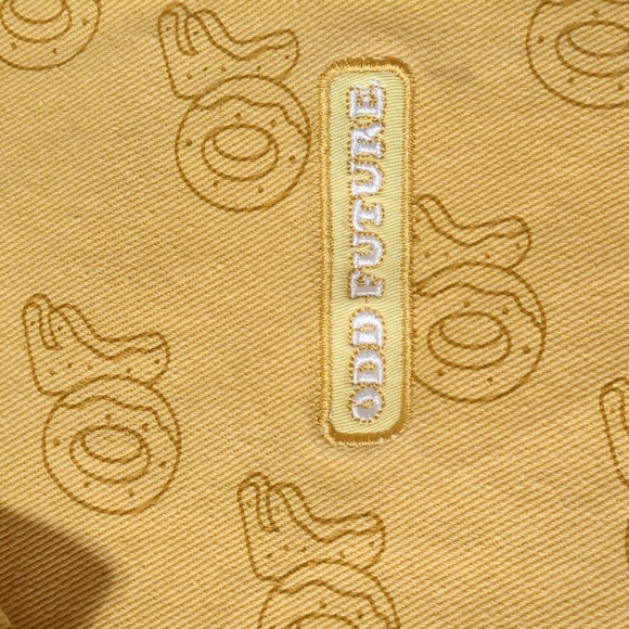 Odd future yellow  Jean jacket women's size Medium - Picture 5 of 8